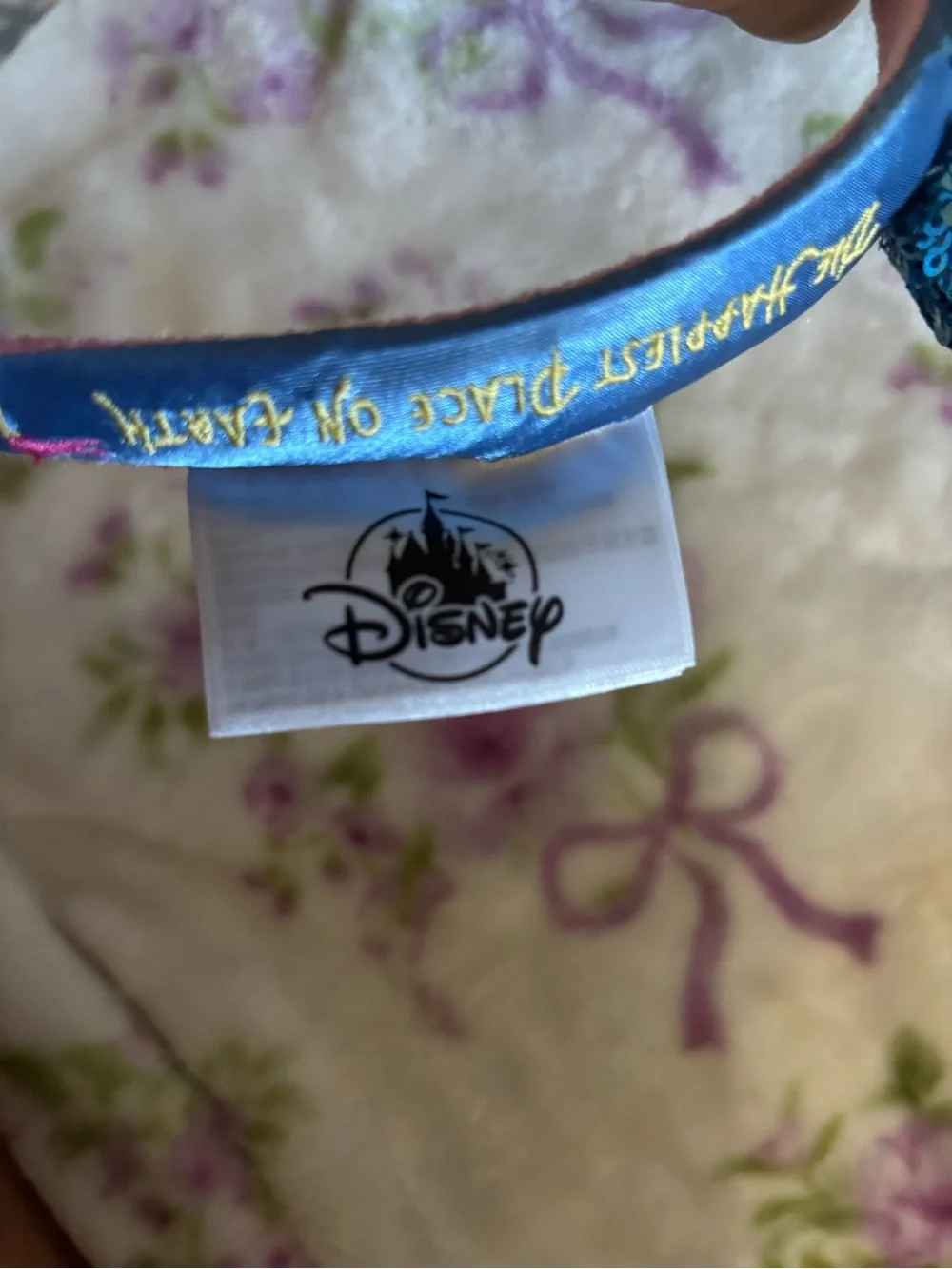 Disney Sequin Blue Minnie Ears Headband with Pastel Accents